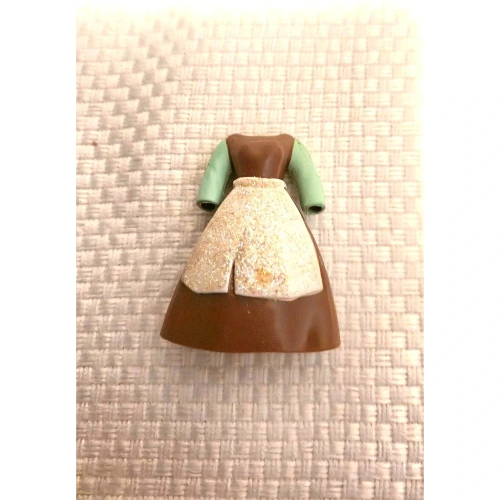 Vintage Polly Pocket Disney Princess Cinderella Brown Glitter Dress Accessory